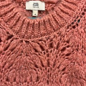 River Island Crop Pink Sweater